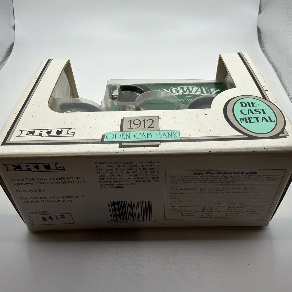 ERTL 1912 Open Cab AGWAY DELIVERY TRUCK BANK‎ Diecast Metal 1/25 Scale